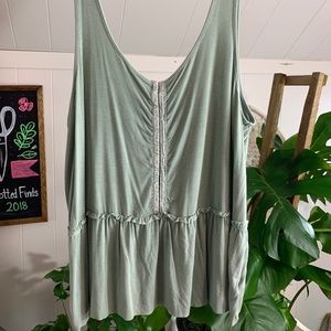 American Eagle Soft and Sexy Peplum Tank